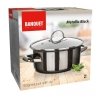 GARNEK EMALIOWANY 20cm 2L Z POKRYWĄ BANQUET METALLIC BLACK